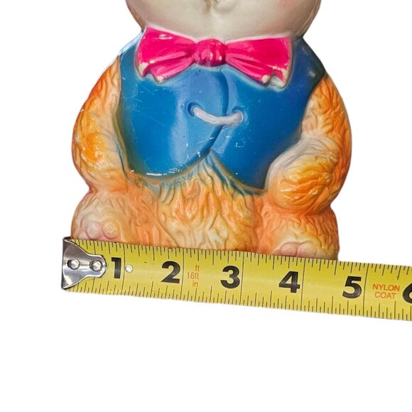 VTG 1960s Rubber Squeaker Circus Bear 8" Germany STILL SQUEAKS Kitschy Toy - Picture 12 of 15